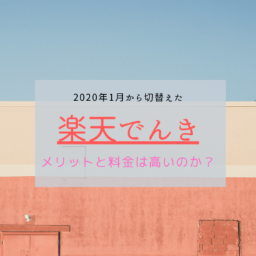 楽天でんき(楽天エナジー)のメリット！実際の料金は高いのか？