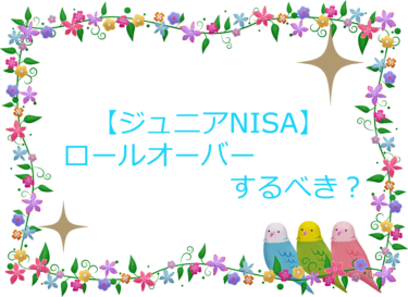 ジュニアNISA　ロールオーバー