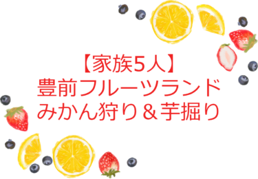 豊前フルーツランドでみかん狩りと芋掘り！子供連れはフルーツ狩りを楽しめお薦めです